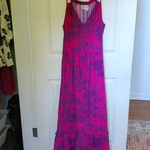 Anthropologie Purple Medium Maxi Dress